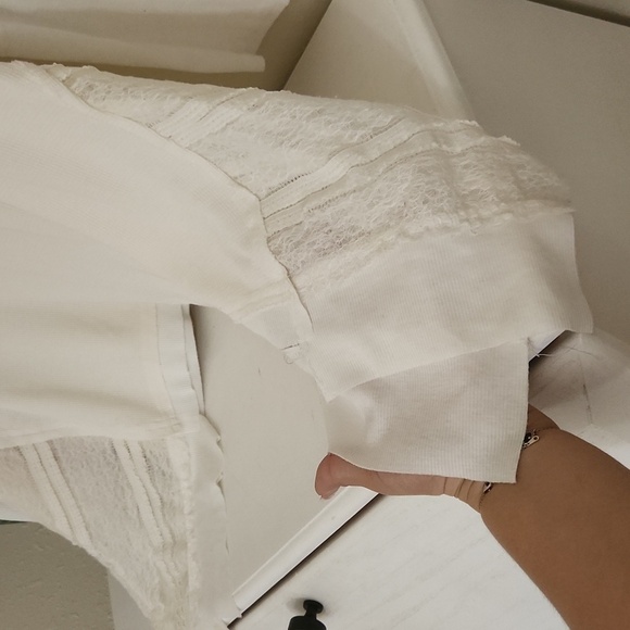 Sundance Small Lace High Low lightweight Sweater boho lagenlook Peasant - Picture 11 of 12